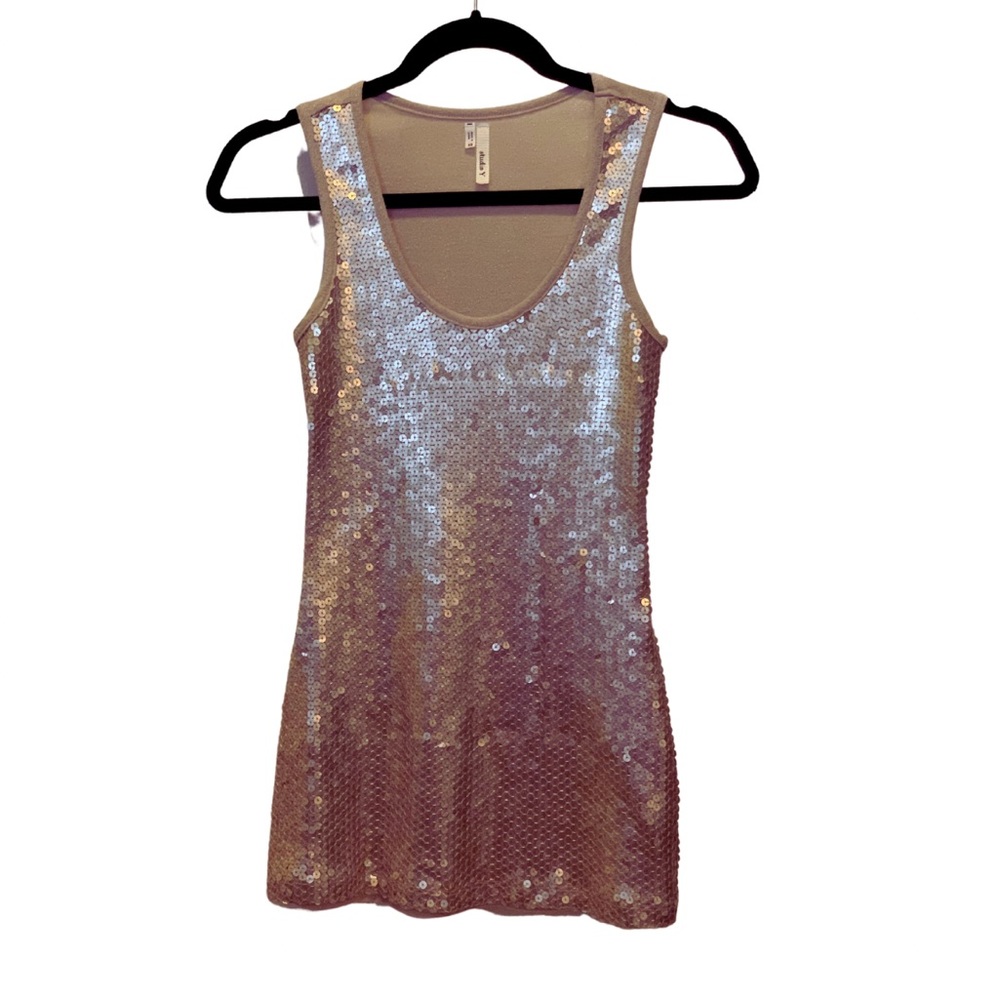 Studio Y Pink sequin Tank Top